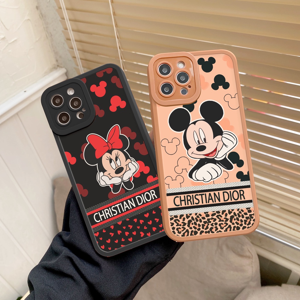 Ốp lưng iphone Black mick cạnh vuông 6/6plus/6s/6splus/7/7plus/8/8plus/x/xs/11/12/13/14/pro/max/promax/plus/shin/case