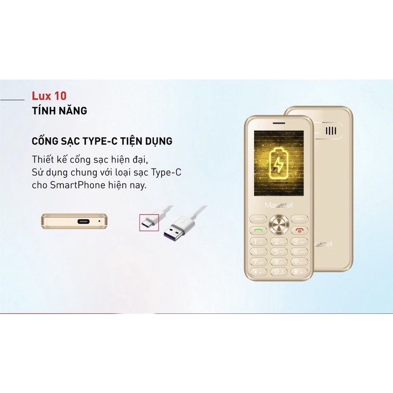 Điện thoại Masstel Lux 10 4G - hàng chính hãng , full hộp , nguyên seal