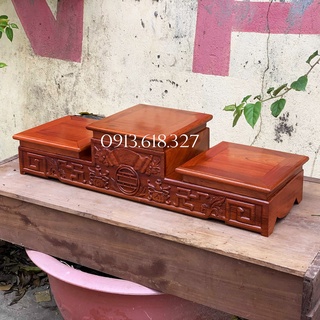 Đế tam sơn gỗ hương,tam cấp gỗ,bục tam cấp nhiều cỡ mặt