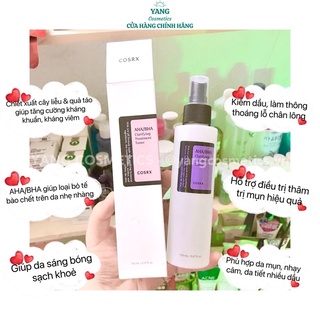 Nước hoa hồng cosrx aha bha clarifying treatment toner 150ml