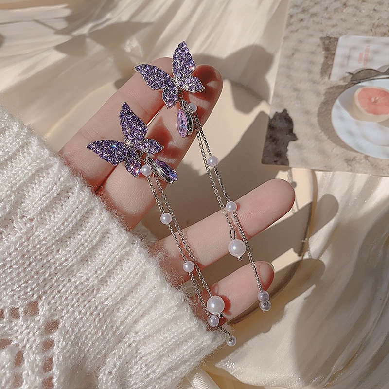 Khuyên Tai Tua Rua Dài Bằng Thép Không Gỉ Thời Trang 2021