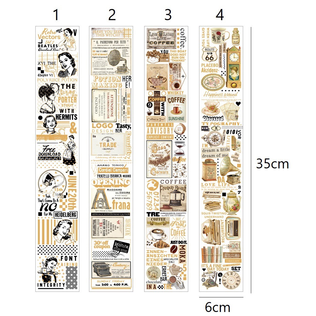 Băng dính nhũ giấy washi dạng tấm WT305