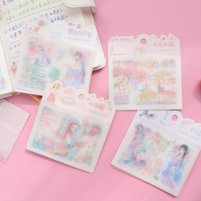 🍉Bộ Sticker trang trí sổ Cô Gái Ngọt Ngào / Công chúa cổ tích/ Cổ Trang Trung Quốc DUASHOP