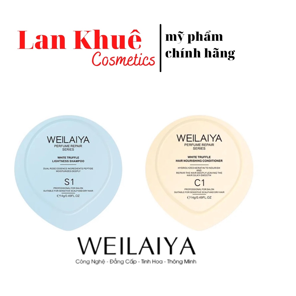 (Set mini) BỘ TEST DẦU GỘI DẦU XẢ WEILAIYA CAO CẤP