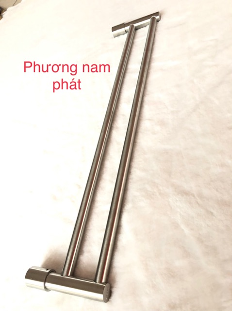 [ĐẢM BẢO CHẮC CHẮN] Thanh Khăn Tắm Treo Tường Nhà Tắm Inox 304 MK2 Máng Khăn Tắm đôi trục tiện