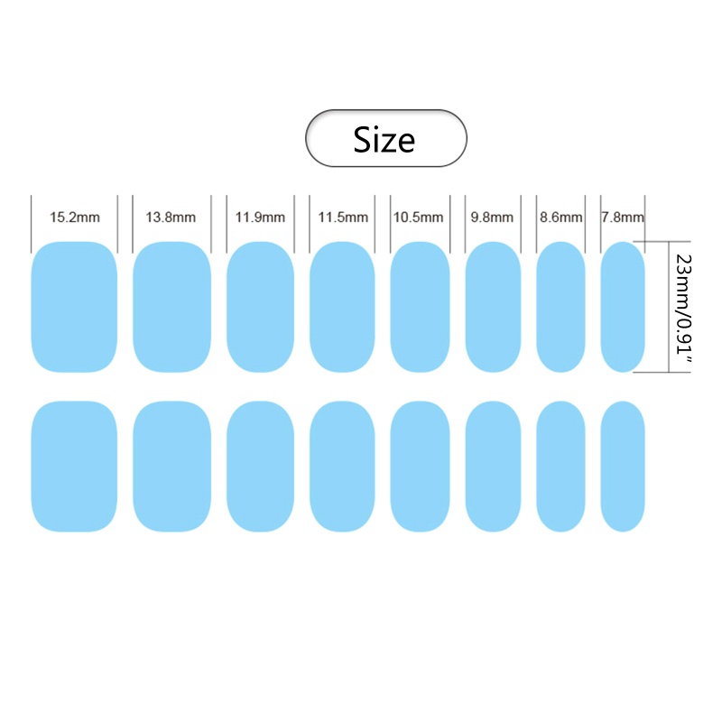 Pepa semi cured gel nail strips 1 tờ gel stickers wraps for home salon