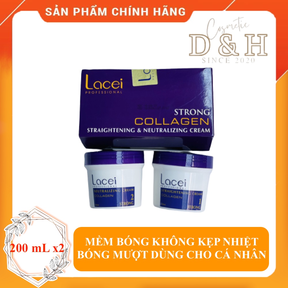 Kem duỗi tóc bóng mượt Lacei Collagen (200MLX2)