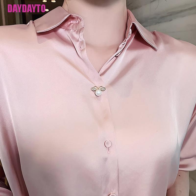 [DAYDAYTO] Trâm Cài Áo Hình Bướm Đính Ngọc Trai Giả Và Đá