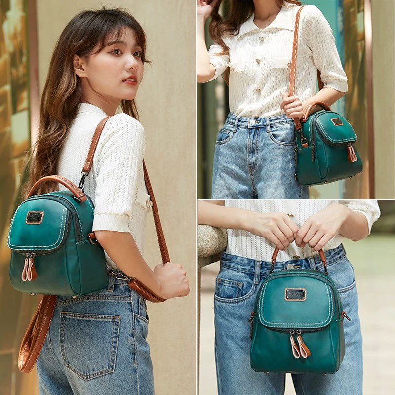 Balo mini nữ thời trang  đeo 2 kiểu nhiều ngăn BMV0435