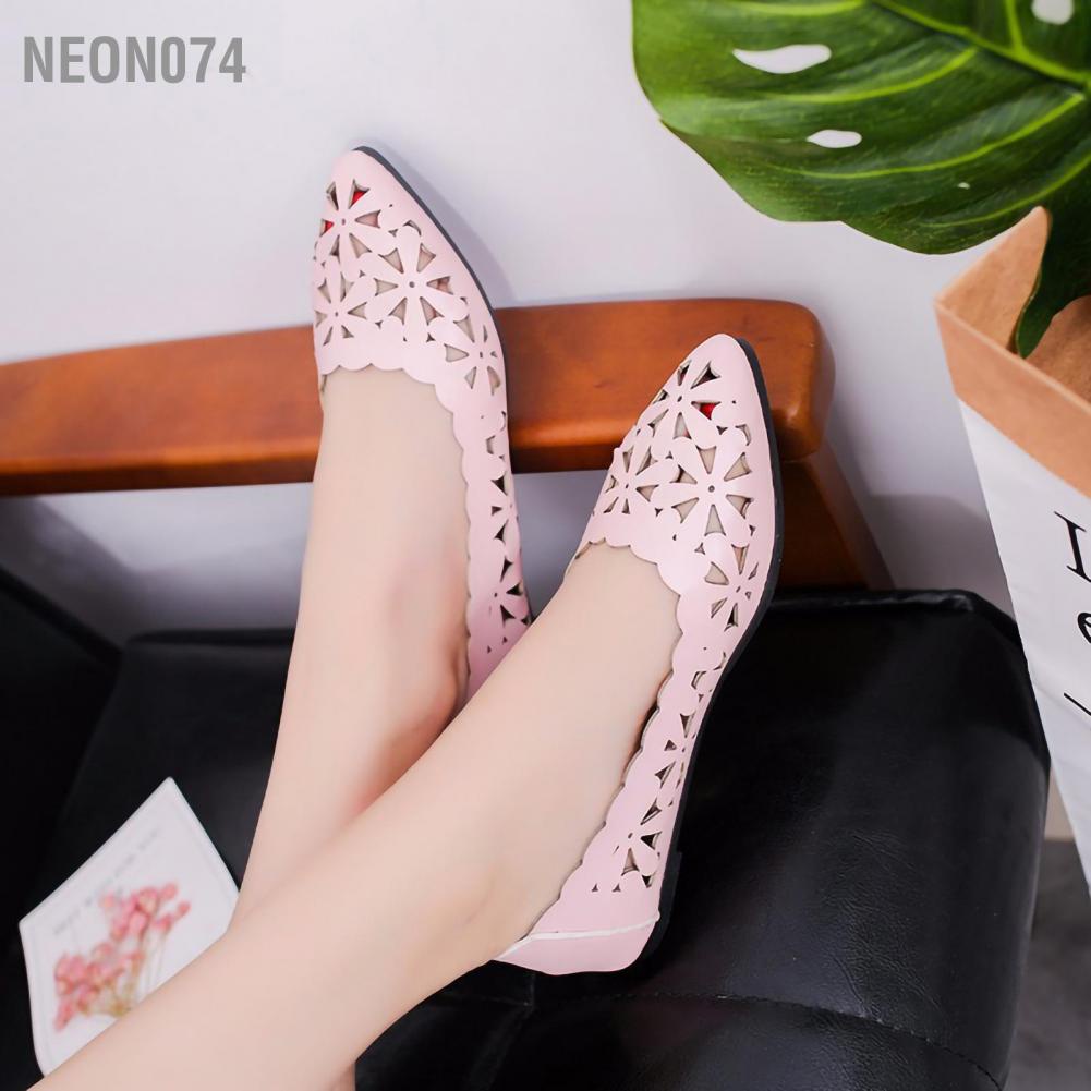 Giày phẳng Phụ nữ Thời trang Thanh lịch Giản dị Đơn giản chống Trượt trên cho Công sở Hẹn hò Tiệc - Neon074