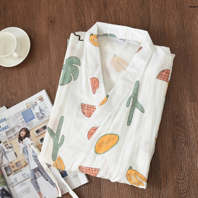 Áo choàng tắm kiểu Kimono tay dài chất liệu cotton phong cách Nhật Bản | BigBuy360 - bigbuy360.vn
