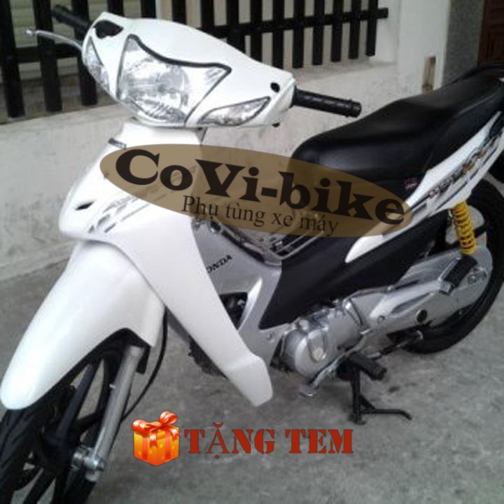 Dàn áo Wave RS - Anpha - S100 đời 2006 đến 2016  Màu Trắng  Cụm pha đèn trước xe Wave RS - SPB-DGRS-trắng