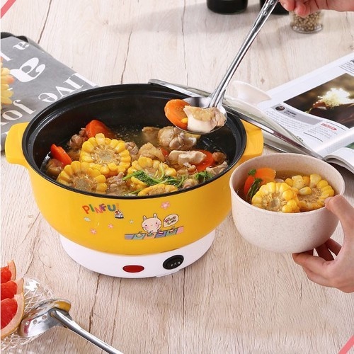 Nồi nấu lẩu, nấu canh bằng điện đa năng size lớn 26cm 28cm, nồi lẩu điện