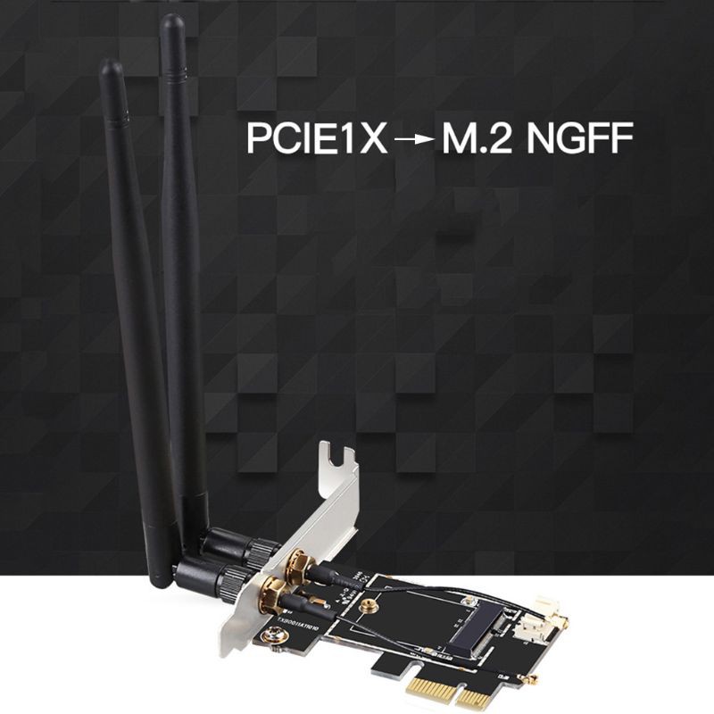 Thẻ chuyển đổi mạng không dây pciE-1X sang NGFF-Ekey PCIE cho laptop/PC | BigBuy360 - bigbuy360.vn