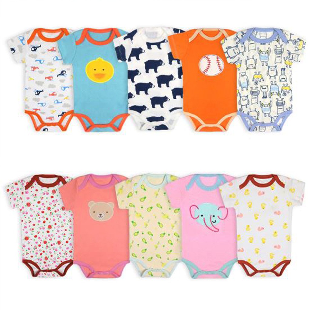 Set 5 body chip bodysuit cho bé Cao Cấp Hộp Đẹp body đùi cho bé trai gái sơ sinh từ 3-11kg - BDC09