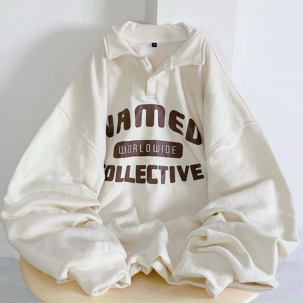 Áo Sweater Polo Tay Bồng NAMEO Form Rộng Unisex Ulzzang