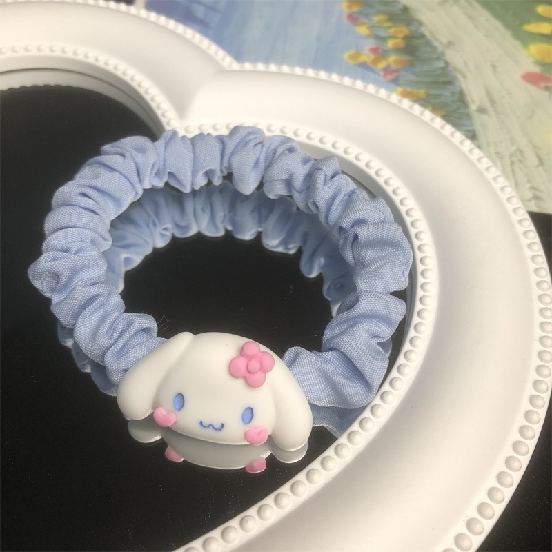 Dây Cột Tóc Cỡ Lớn In Hoạt Hình Chú Chó Sanrio Cinnamon Kiểu Nhật Hàn Dễ Thương