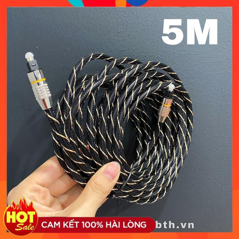 [Hàng Xịn] Dây Quang Âm Thanh Bọc Dù Chất Lượng Cao Optical 5M