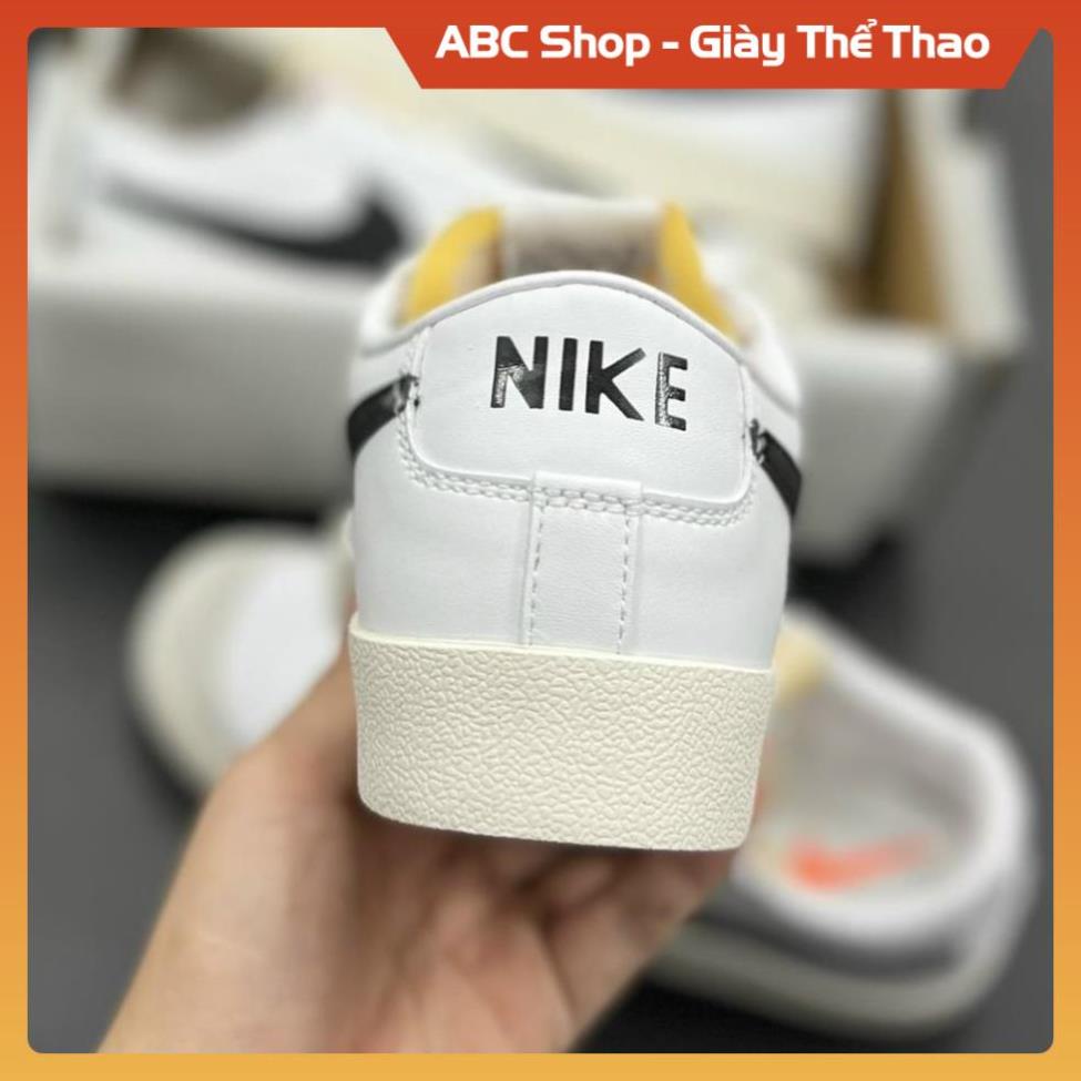 [FreeShip+ Hàng Xịn] Giày NiK.e blazer đen trắng low full box, Giầy Sneaker jd1 blazer trắng móc đen thấp cổ hót hít