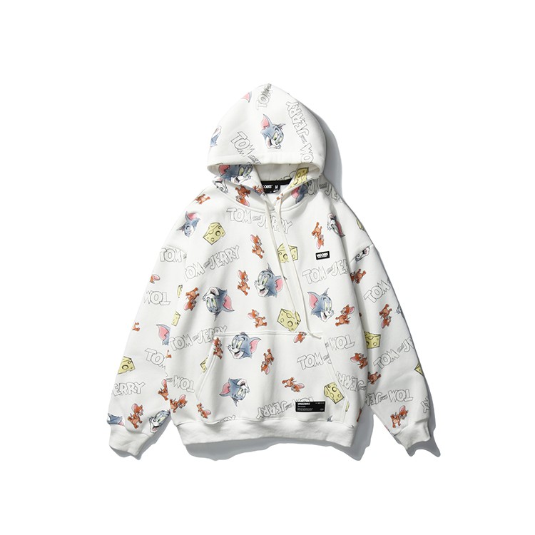 Áo hoodie nam nữ unisex họa tiết Tom Jerry form rộng ulzzang Hàn Quốc