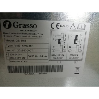 Bếp điện từ 3 cao cấp Grasso Ý - (GS 39IT)