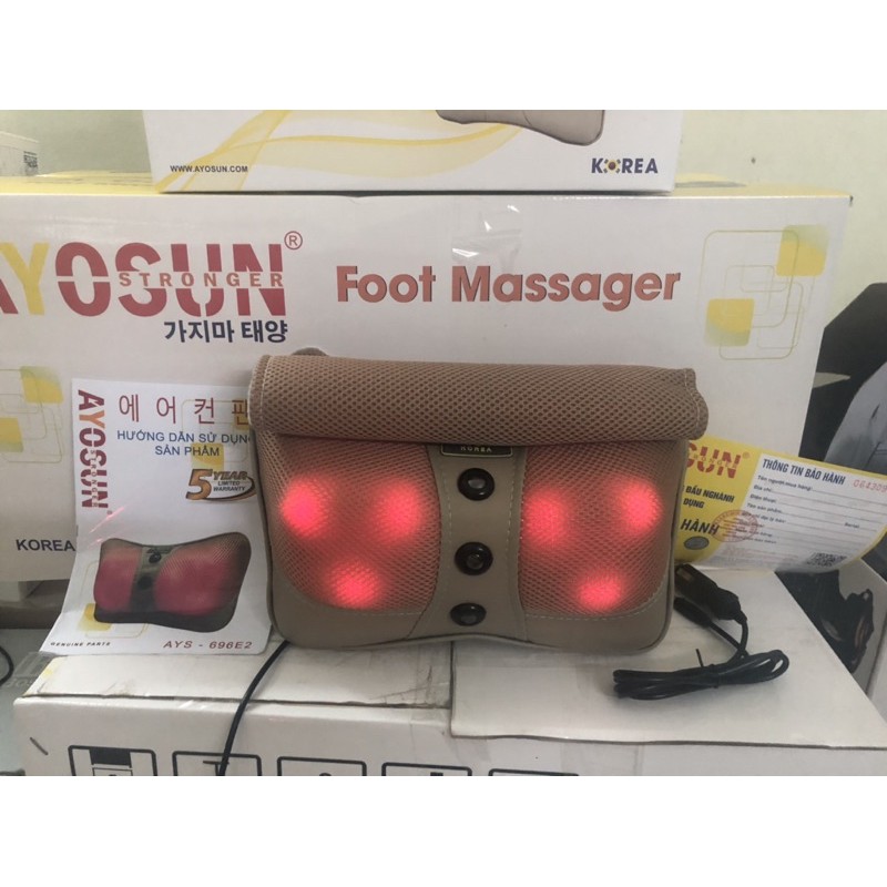 Gối massage Hồng Ngoại 6 Bi Hàn Quốc -MUA 1 TẶNG 1(BAỎ HÀNH 5 NĂM) | Shopee Việt Nam