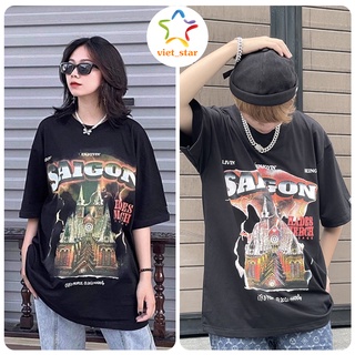 Áo Thun Nam Nữ SÀI GÒN Phông 3158 Form Rộng Hot Trend_VIETSTAR