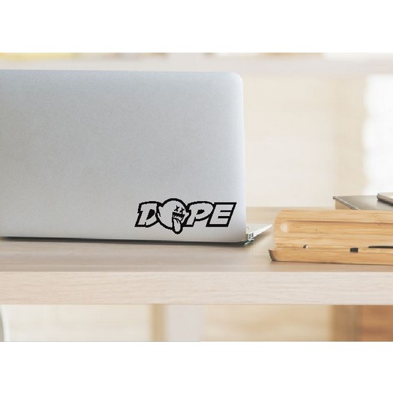 Miếng Dán Kính Xe Hơi / Laptop / Xe Máy In Logo Dope Độc Đáo