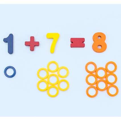 Bộ đồ chơi xếp số và chữ, xếp hình gỗ giúp bé rèn luyện tư duy phương pháp Montessori