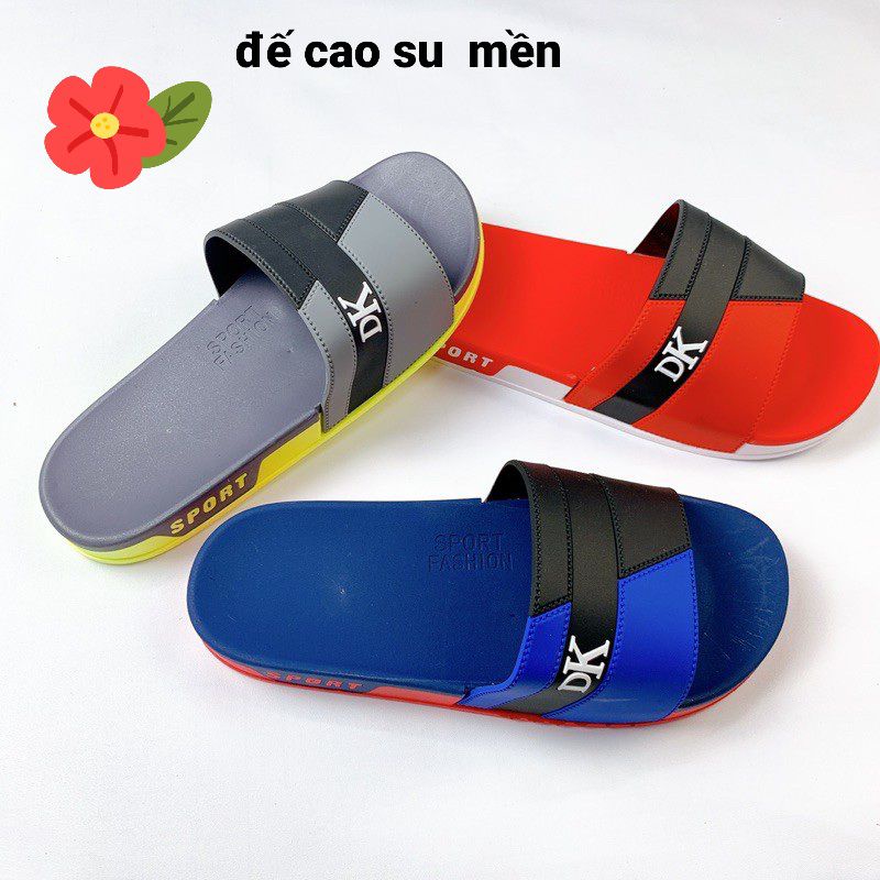 Dép nam quai ngang thời trang .Dép Dk unisex Cao Cấp.nam nữ  - Dép nam DK