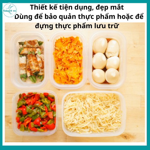 Bộ 3 Hộp Đựng Thực Phẩm Nhựa Song Long Không Mùi - Hộp Bảo Quản Thức Ăn An Toàn Trong Tủ lạnh