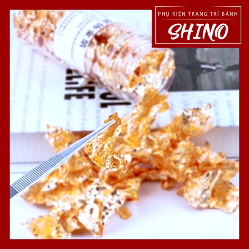 Vàng lá trang trí bánh sinh nhật (hộp 2 gram)