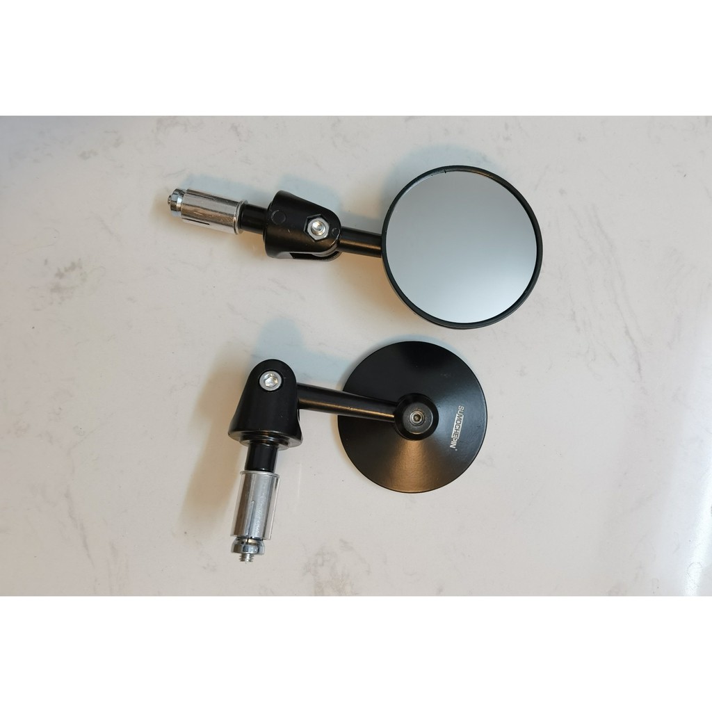 kinh hau xe may Bộ 2 Gương gù xe máy gắn ghidong  HV3 kính bằng ( giá 1 cặp đen )