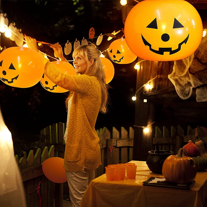 Bong Bóng Latex Có Đèn Led Phát Sáng Trang Trí Halloween