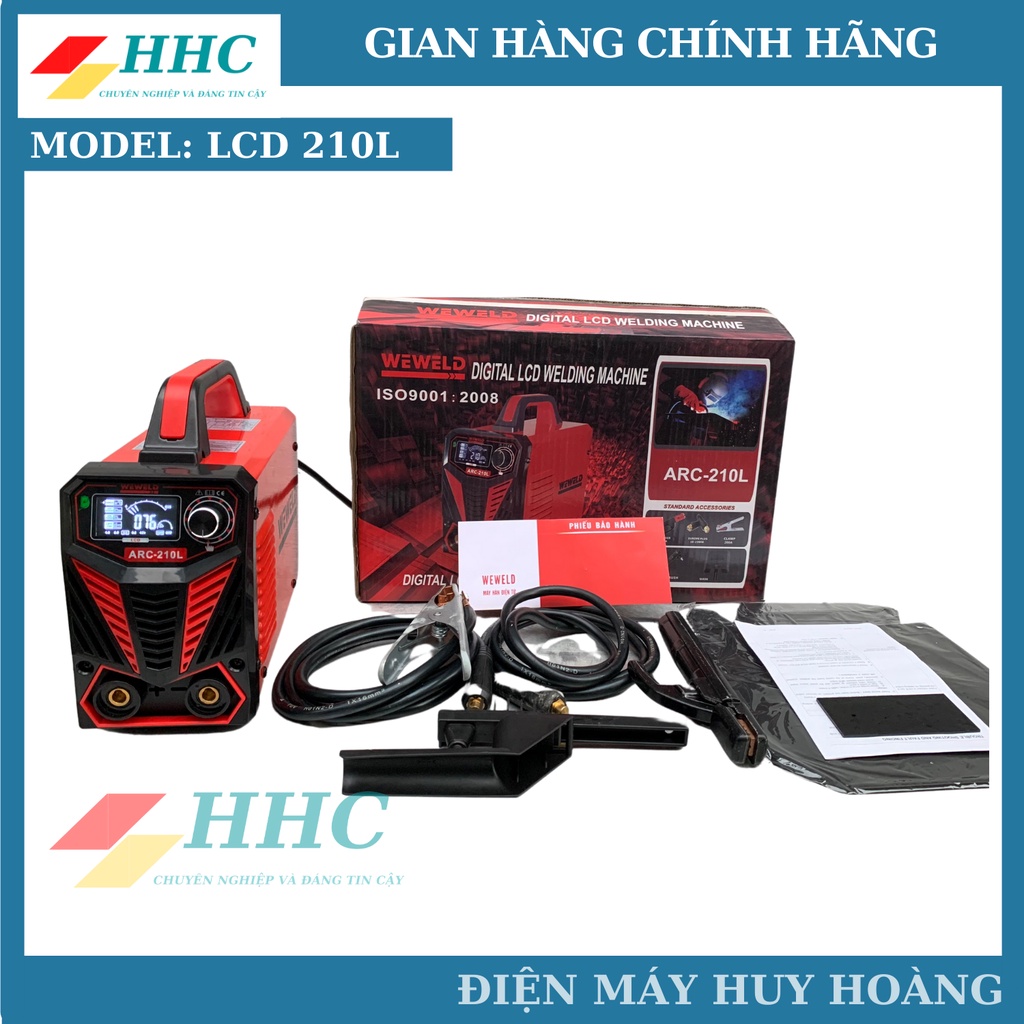 Máy hàn chính hãng Weweld ARC 210L Màn hình LCD - Máy hàn Tig que chuyên nghiệp cho thợ