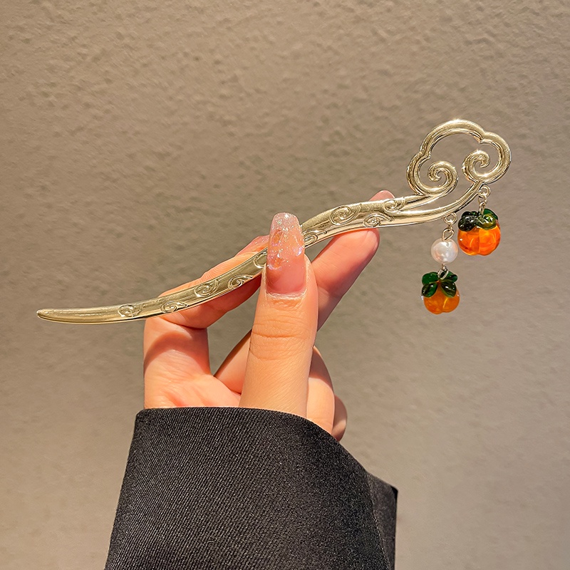 Trâm Cài Tóc Bằng Kim Loại Đính Tua Rua Phong Cách Cổ Điển Cho Nữ