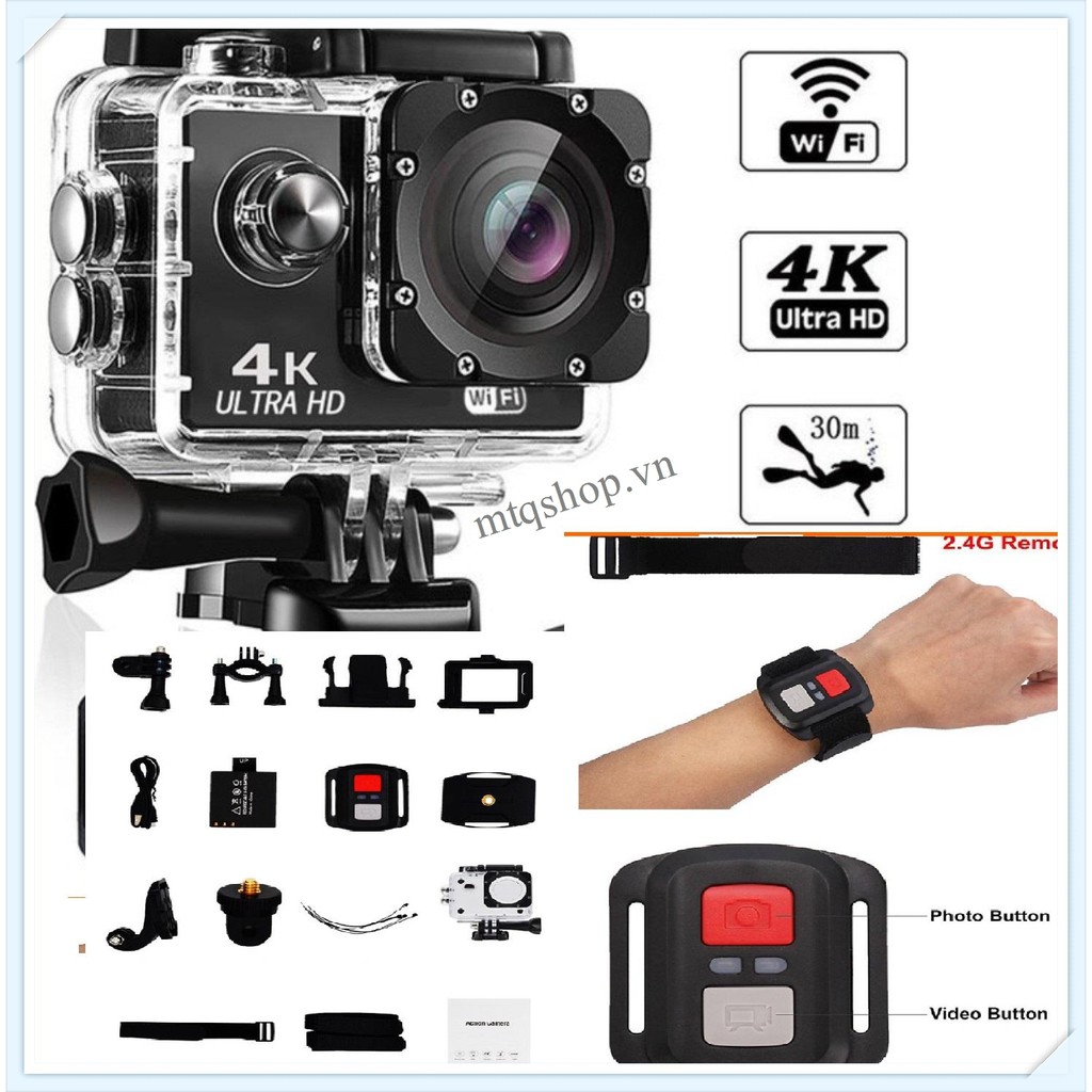 Camera hành trình 4K Ultra chống nước kèm thẻ nhớ chính hãng