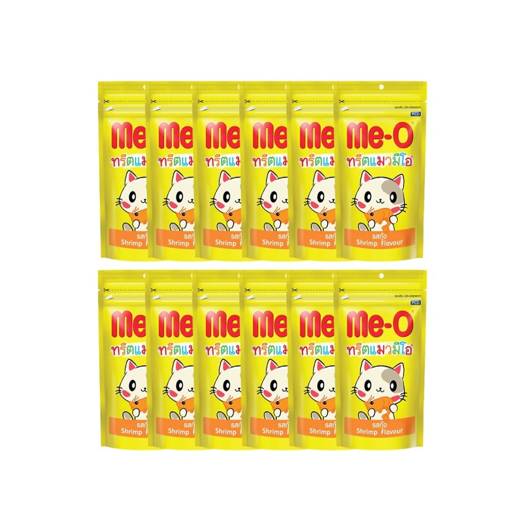 Thức ăn Mèo ME-O hương vị Tôm 50g (Hộp Bánh snack 6 GÓI)- CHÍNH HÃNG