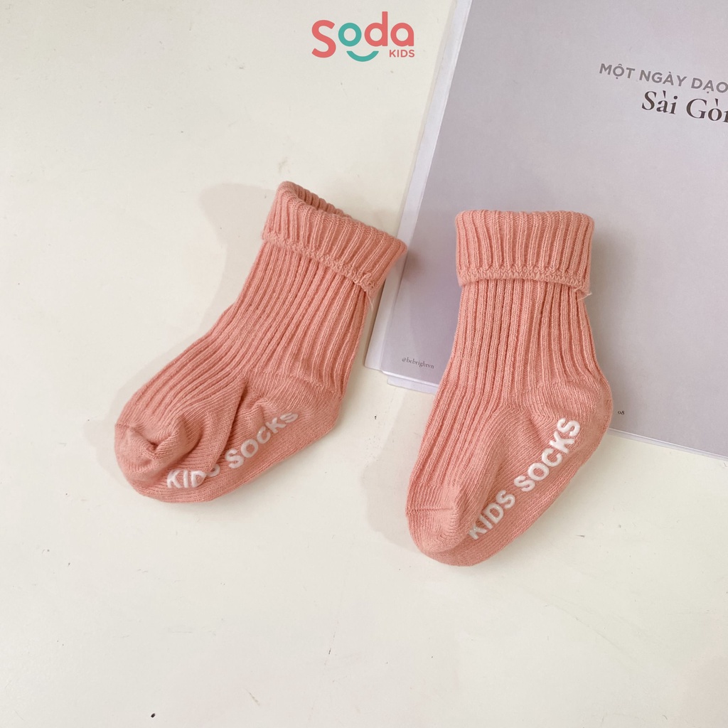 Tất cho bé trơn gân chống trượt phong cách Hàn Quốc ( nhiều màu )