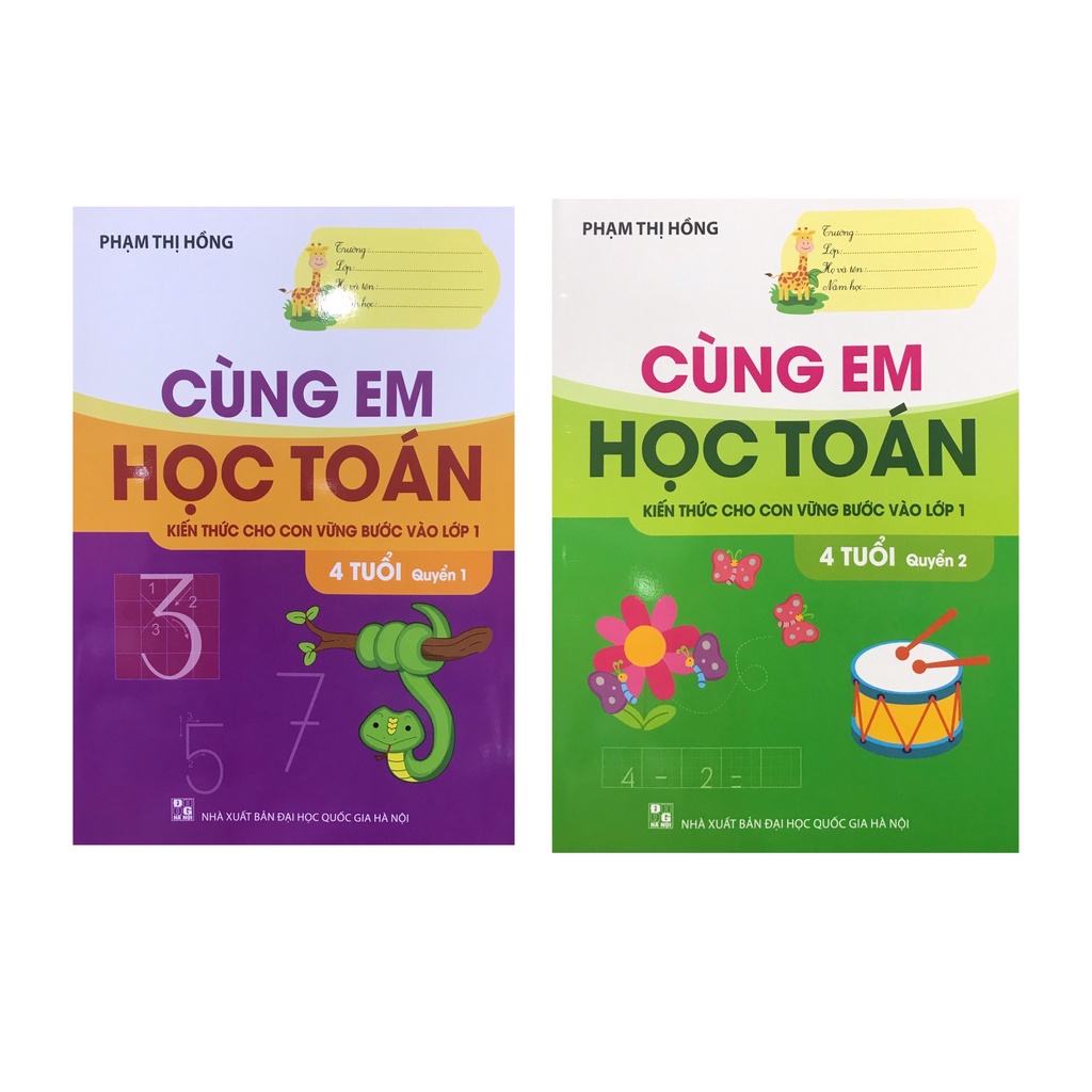 Sách -  Combo Cùng em Học toán 4 tuổi ( 2 cuốn )
