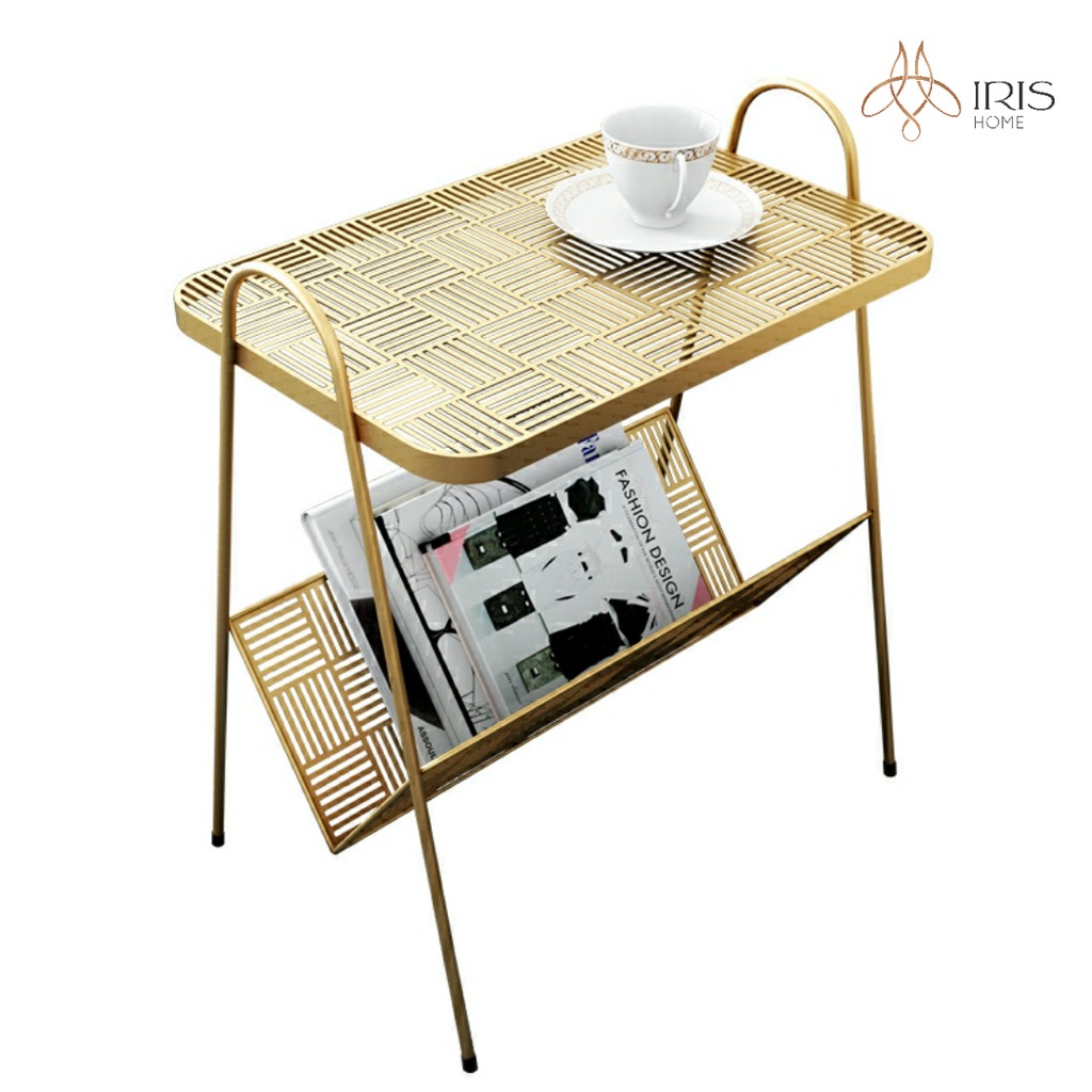 Kệ, tab trang trí 2 tầng để sách, tạp chí - Decor trang trí nhà cửa phòng khách, phòng học, phòng đọc sách, phòng ngủ