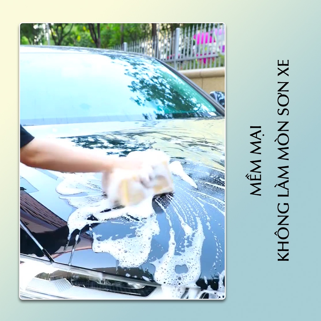 Miếng mút bọt biển vệ sinh ô tô cỡ lớn TinTin Autocare chuyên dụng lau, chùi rửa xe ô tô, xe máy tiện lợi
