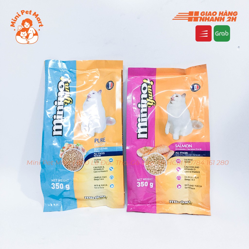 Thức ăn hạt cho mèo trưởng thành MININO YUM 350g