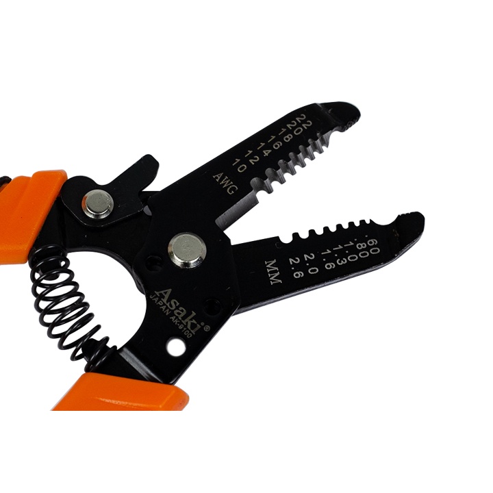 Kìm tuốt dây điện tự động, đa năng; Cắt cáp điện, bấm cos Asaki AK-0339 và 9100, kako store