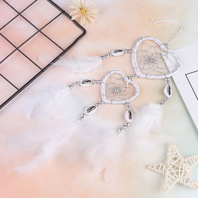Phụ kiện dreamcatcher phối lông vũ treo tường trang trí