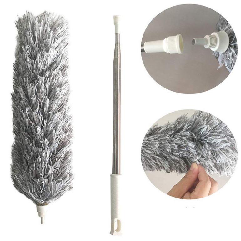 CHỔI LÔNG QUÉT TRẦN LAU BỤI MÀNG NHỆN PHẤT TRẦN NHÀ INOX CÁN DÀI ĐẦU CHỔI LINH HOẠT CHẮC CHẮN CÓ THỂ KÉO DÀI VÀ RÚT GỌN