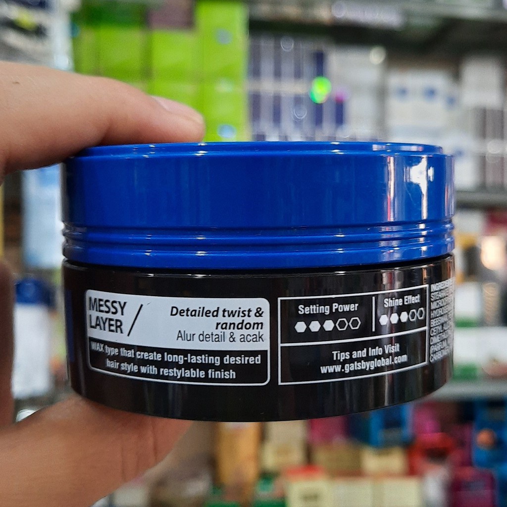 Sáp vuốt tóc GATSBY WAX xanh dương 75g