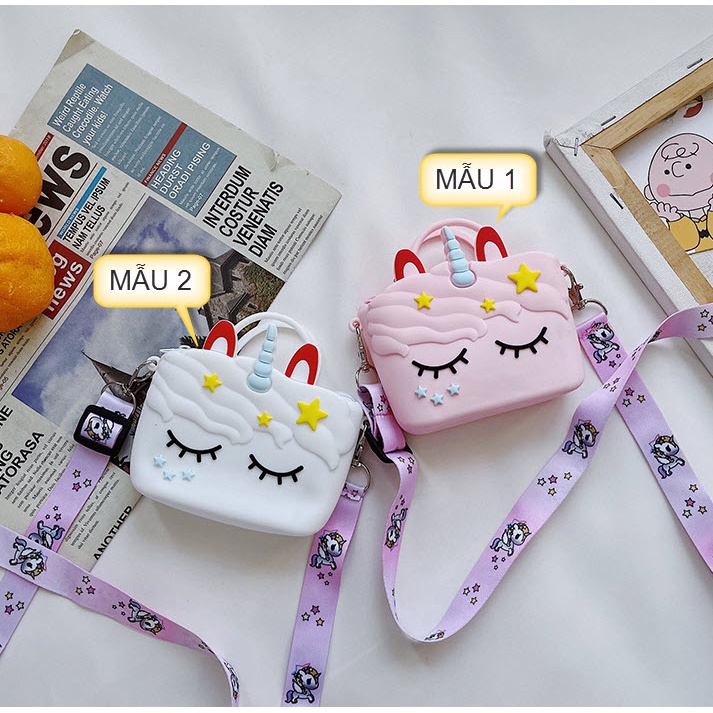 Túi đeo chéo bé gái silicone hoạt hình anime TUI11