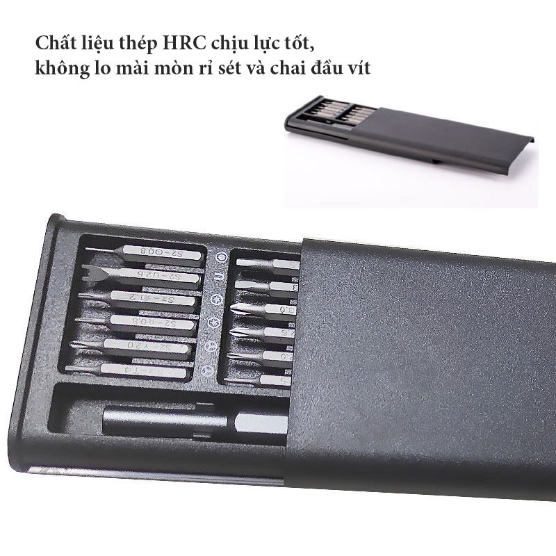 Bộ Tua Vít Đa Năng 25 Món Chất Liệu Thép - Dùng Sửa Chữa Điện Thoại,Laptop,Kính Mắt, Đồ Điện Tử - TV01 - Gia Dụng Tý Tẹo