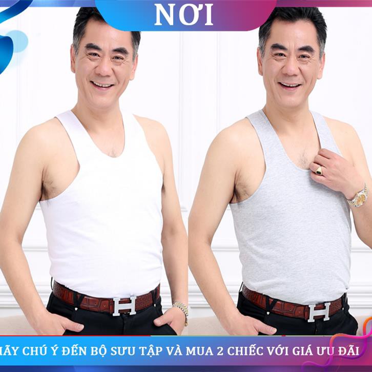 ☁▧[100% cotton] áo len nam trung niên và cao tuổi cản trở quần lót đáy cha già mùa hè